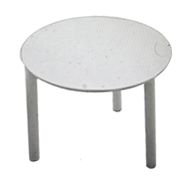 Salva pizza bianco rotondo a tre gambe